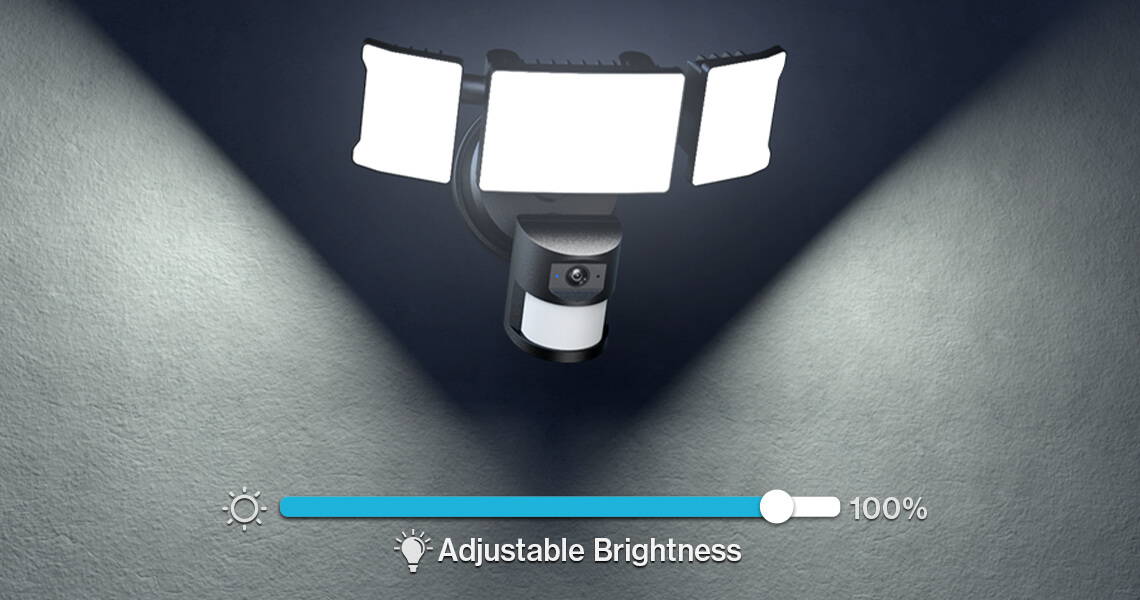 Olafus 55W Smart LED Motion Sensor Camera Floodlight
